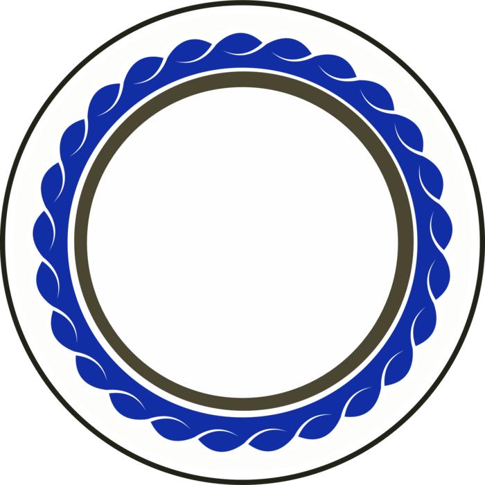 vintage tag, round frame, template