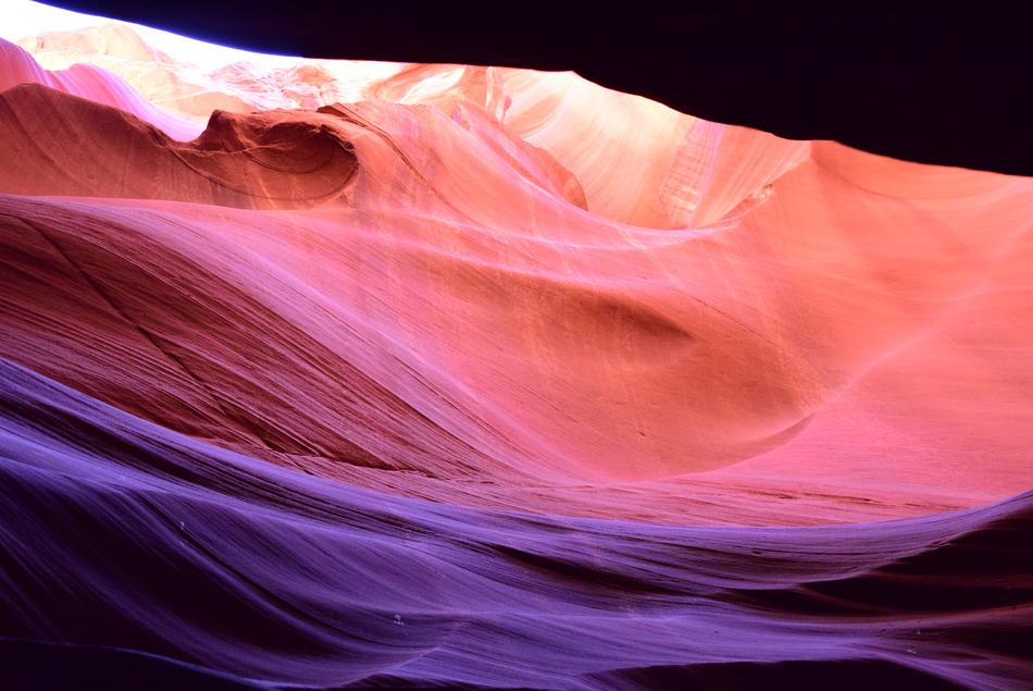 pink rocks in the mine