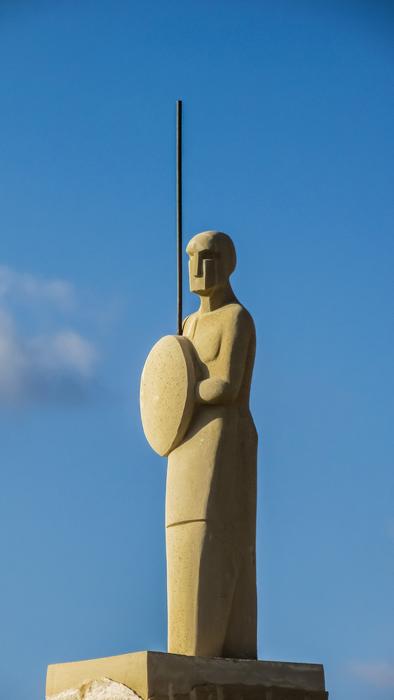 warrior with shield figure, Cyprus, Ayia Napa, Sculpture Park