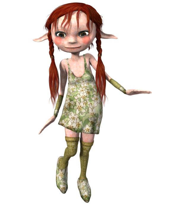 cute fairy in a beautiful dress