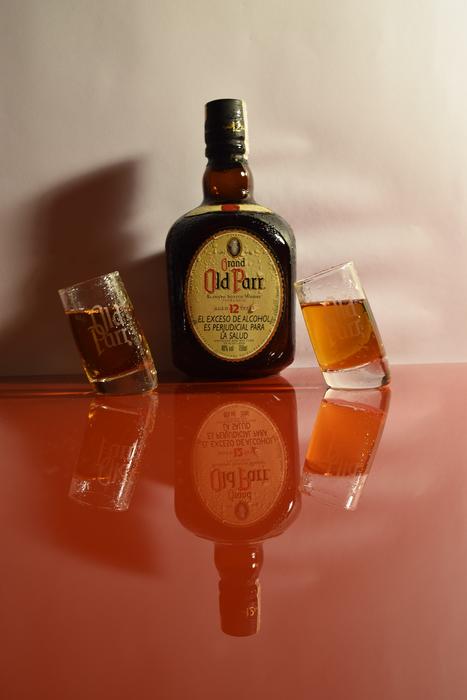alcoholic beverages whiskey on the table