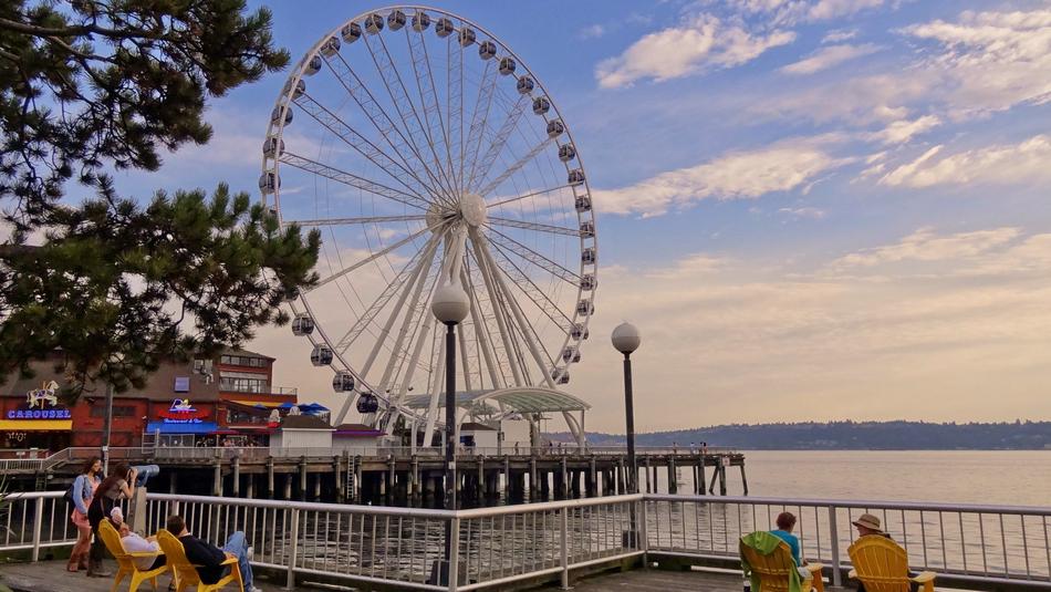 Usa America Seattle Ferris