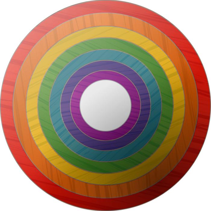 rainbow circle on white background