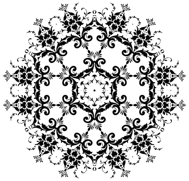damask floral ornamental art
