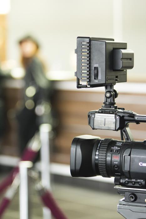 Camera Recording Video indoor, blur background