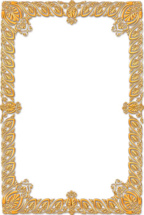 gold frame with swirling ornament