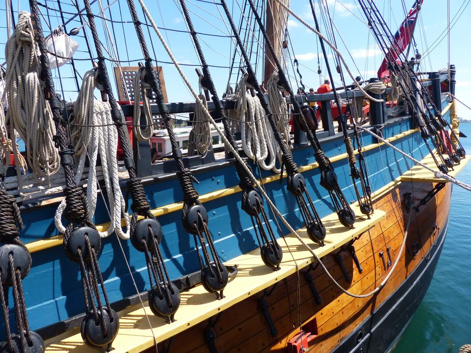 beautiful old ship at sea