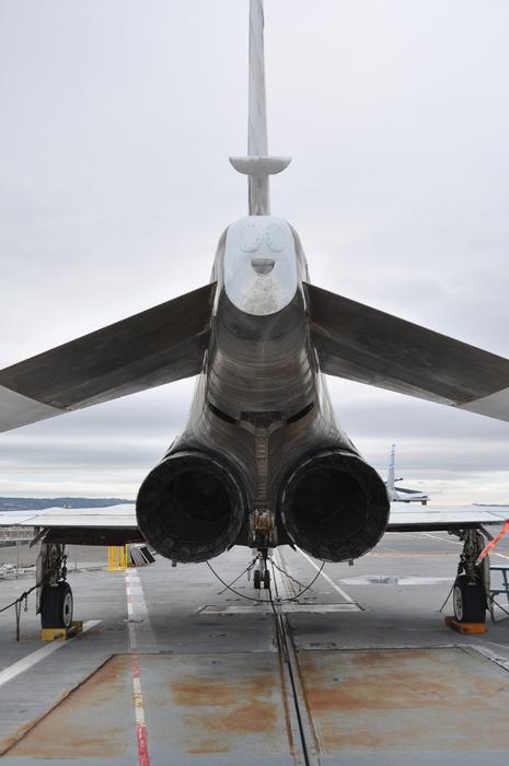 Back view of the plane