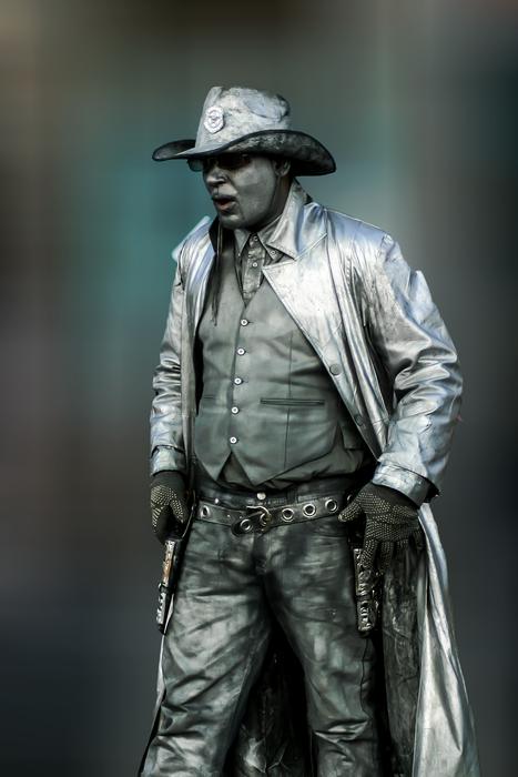 man in a cowboy suit