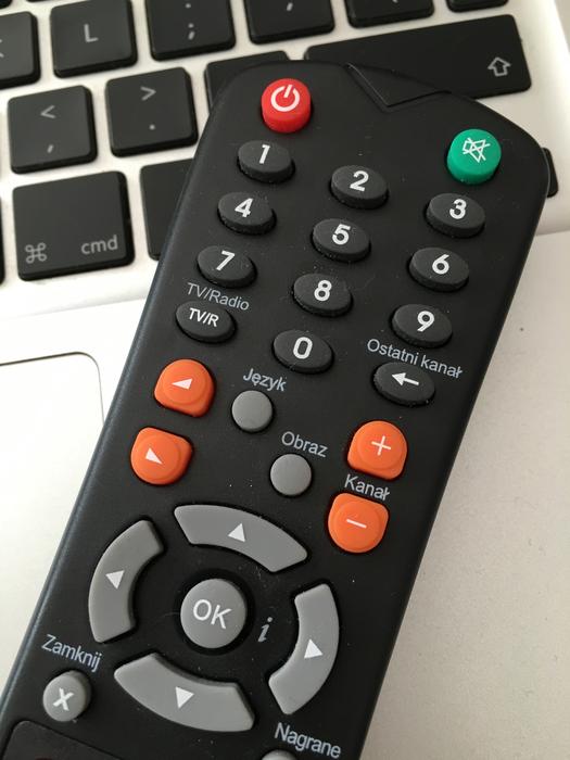 color remote control on the computer