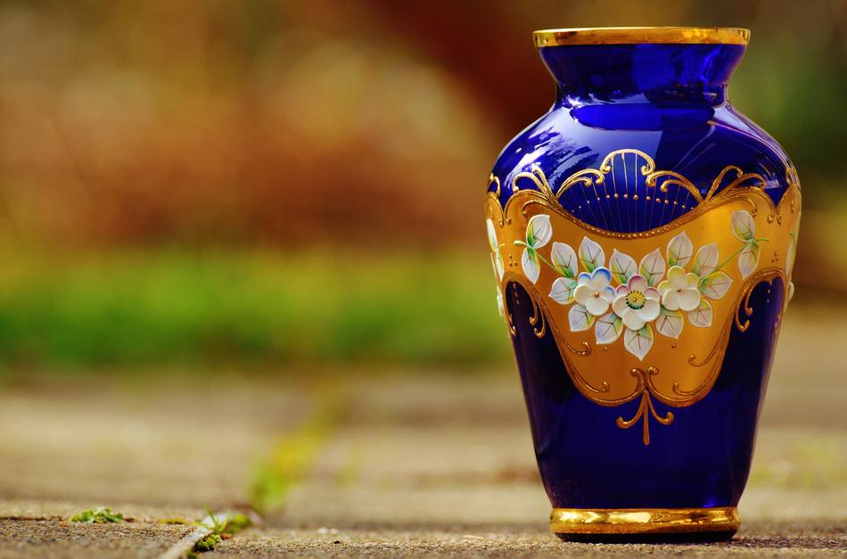 Vase Blue Glass