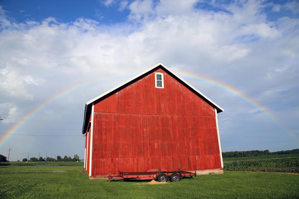 Rainbow Barn Red Old