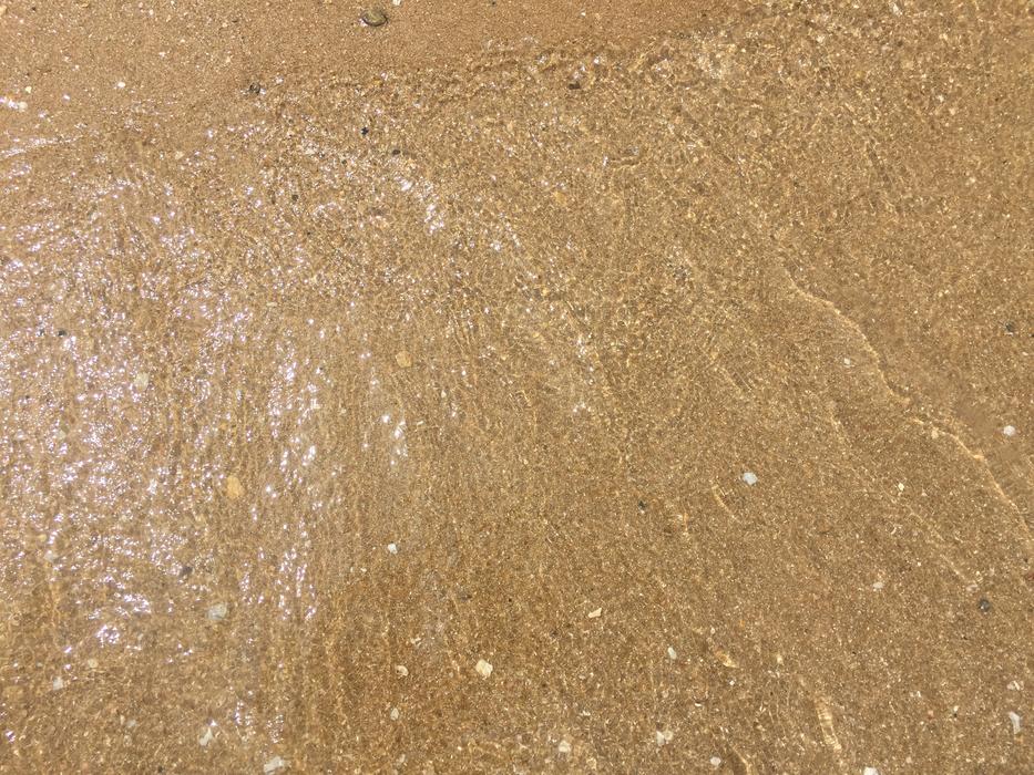 steep water in the sand