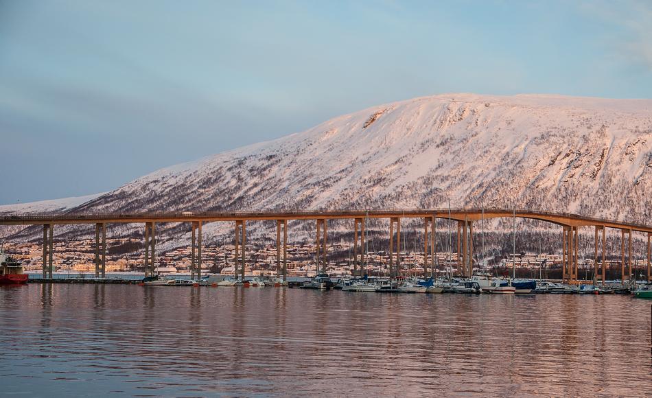 long bridge by the rocks