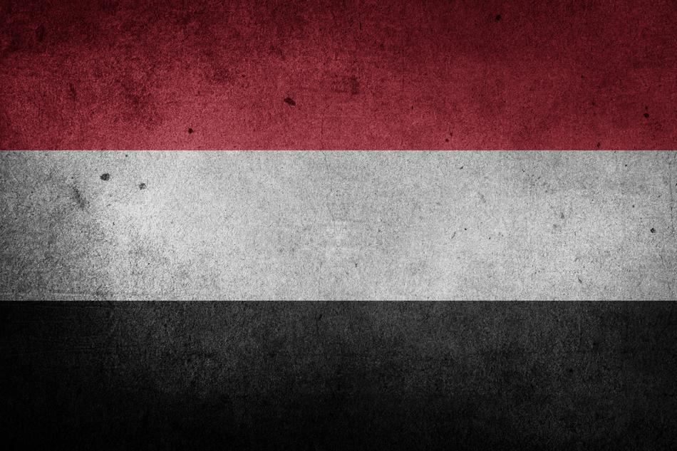 yemen flag grunge asia middle east