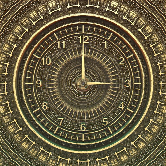 gold acantique watch with a pattern