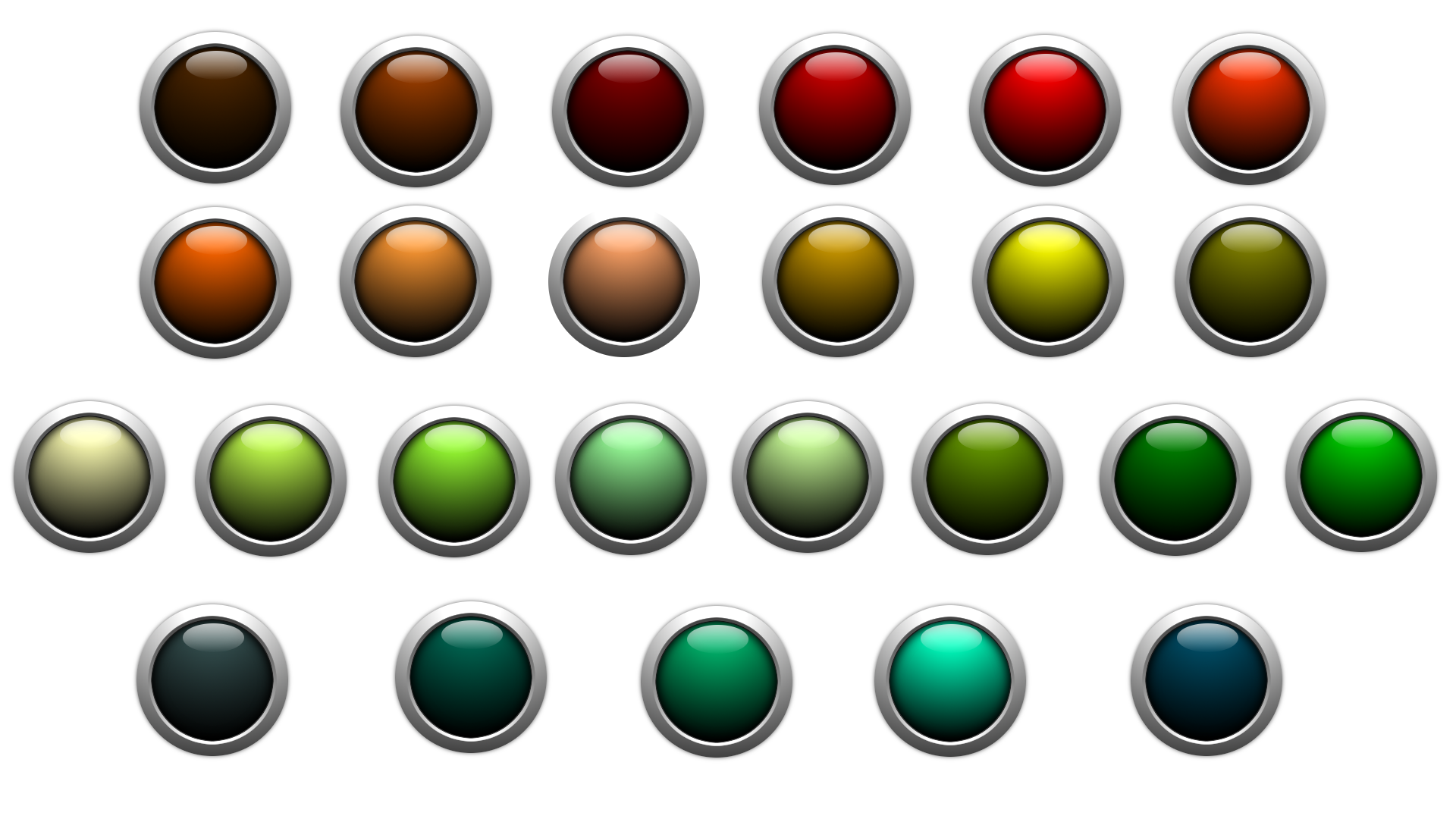 Button icon round colorful shiny free image download