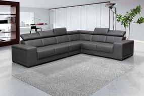 gray cozy sofa in the hall