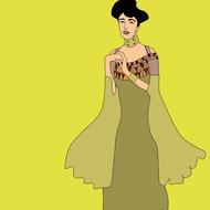 gustav klimt illustration woman