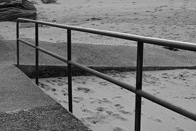 white snow on the railing
