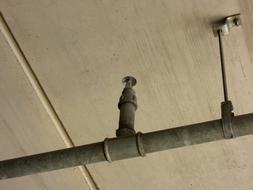 iron pipe on the ceiling