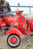 red motorcycle in the yard