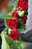 bouquet of roses with decorations