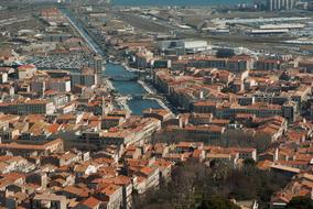 French city from above