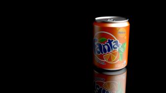 Fanta jar on a black background