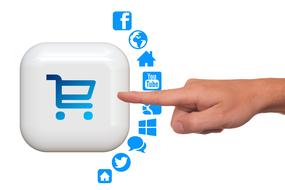 finger pointing at the icon