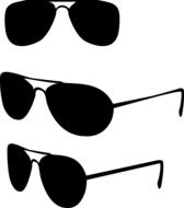 sunglasses on a background