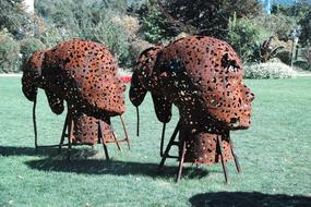 bronze statues in the hole