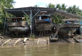 old boats by the shore