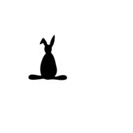 hare rabbit easter bunny silhouette