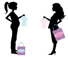 Girls choose a costume for a child