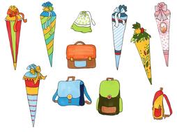 ice cream backpacks drawing