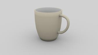 white cup by the wall