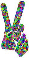 peace sign hand fingers colorful