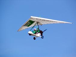 man flying in the sky