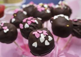 chocolate dessert with patterns