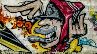 graphic on the wall