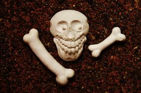 sugar skeleton in coffee