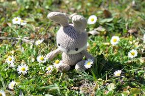 crocheted toy hare