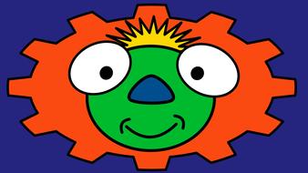 funny child drawing of a character