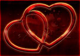 two beautiful hearts in the dark