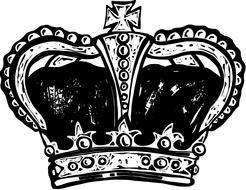 Pencil drawing of a crown