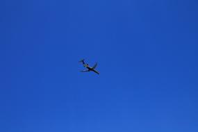 airplane in the blue sky