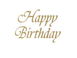 birthday congratulations gold