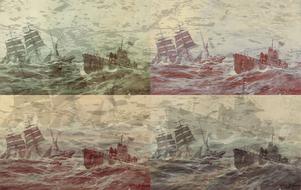 sailing vessel submarine sea human