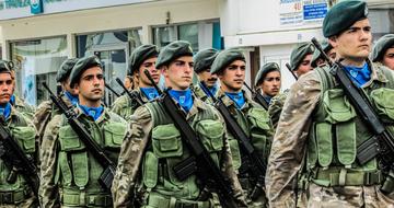 military parade in the city